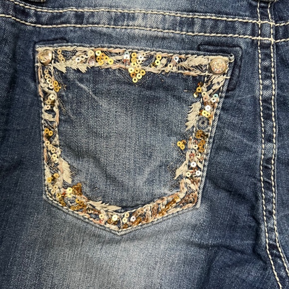 Miss Me Blue Denim Ankle Skinny Jeans Size 29 Style JP8715AK - Picture 9 of 12